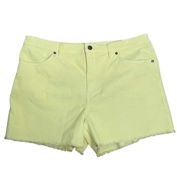 Carve Designs Womens Oahu Corduroy Shorts 14 Bright Yellow High Rise High Waist - Picture 1 of 4